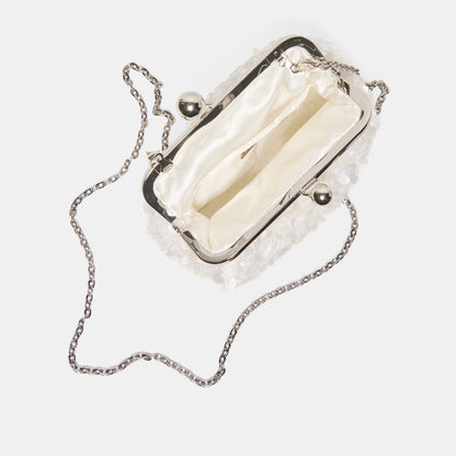 Kendall White Sequin Clutch | Dolce Vita