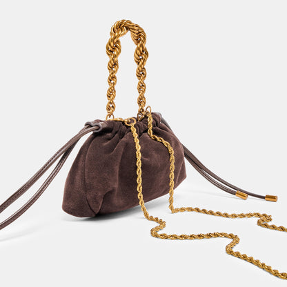 Cleo Espresso Suede Crossbody | Dolce Vita