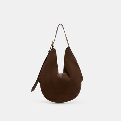 Oakley Chocolate Suede Tote | Dolce Vita