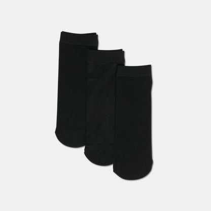 3-Pack Ditsy Dot Black Sheer Anklet Socks | Dolce Vita
