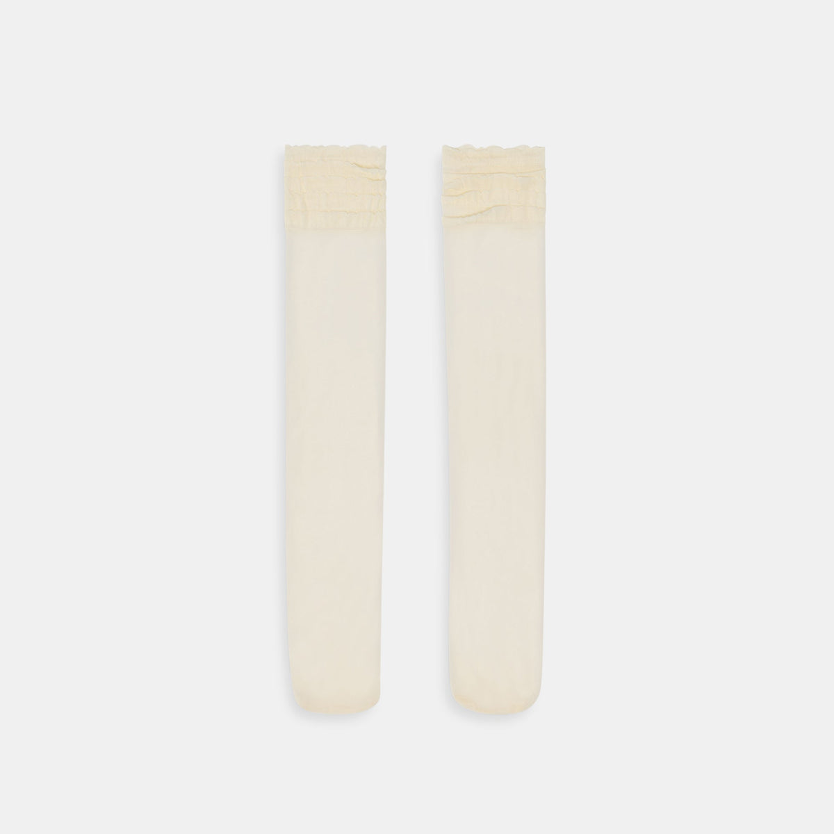 Ruffle Ivory Sheer Knee High Socks | Dolce Vita