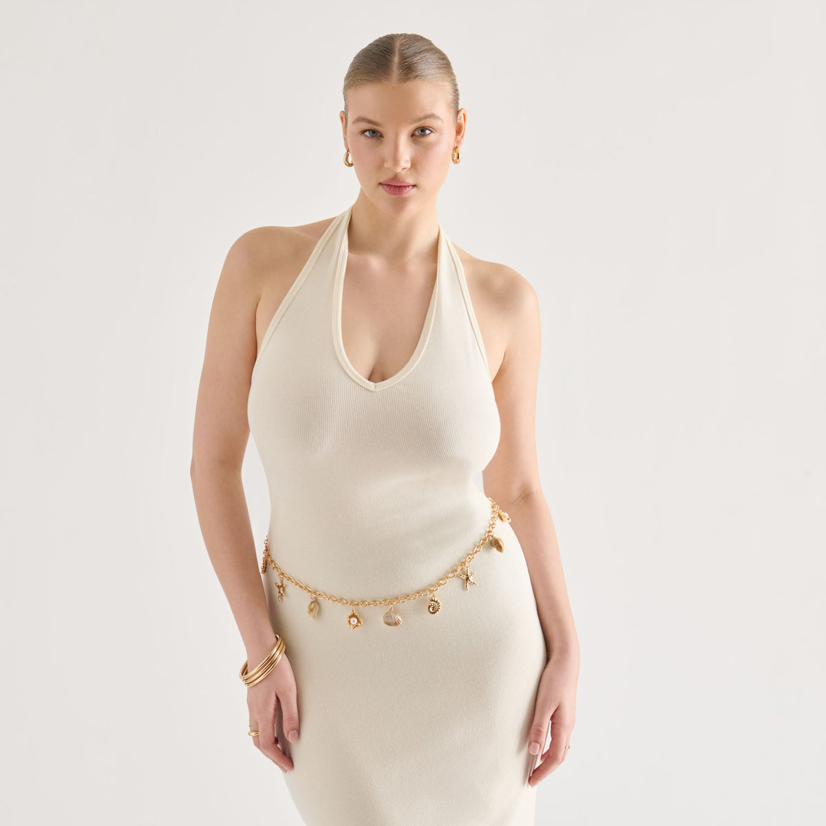 Shell Gold Chain Link Belt | Dolce Vita
