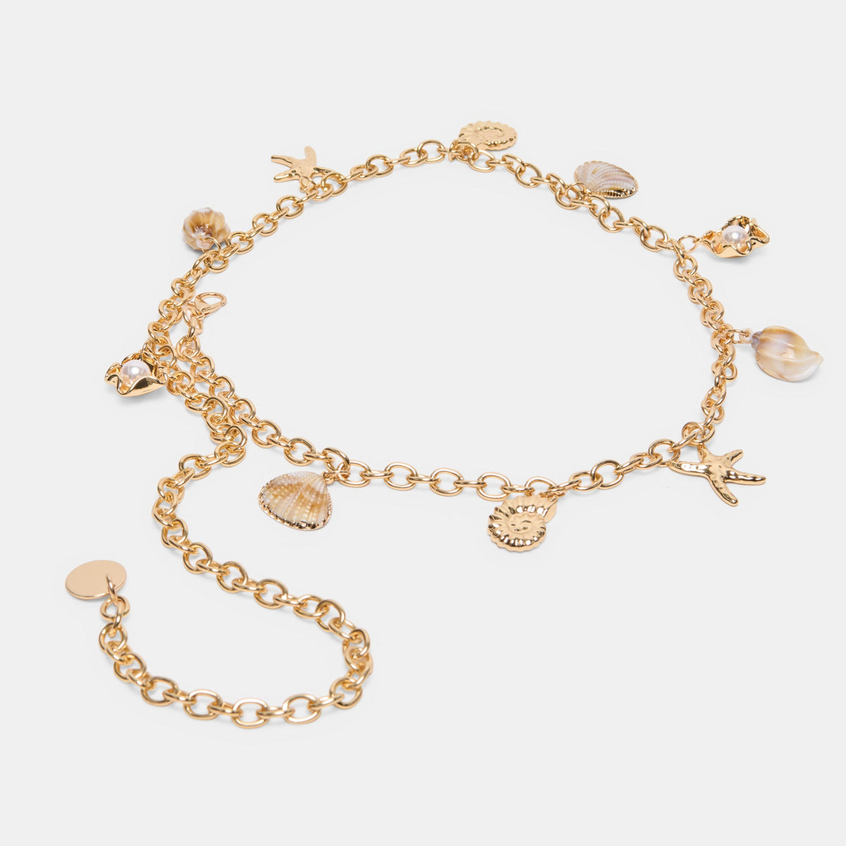 Shell Gold Chain Link Belt | Dolce Vita