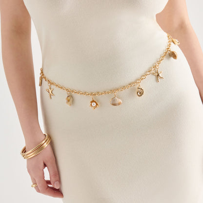 Shell Gold Chain Link Belt | Dolce Vita
