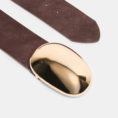 Bubble Mahogany Gold Buckle Belt | Dolce Vita