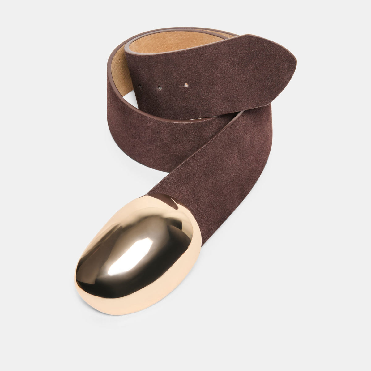 Bubble Mahogany Gold Buckle Belt | Dolce Vita