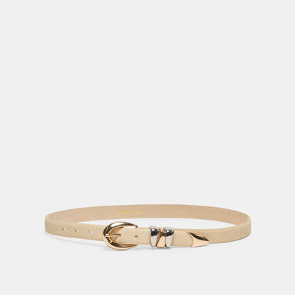 Mixed Metal Sand Suede Buckle Belt | Dolce Vita