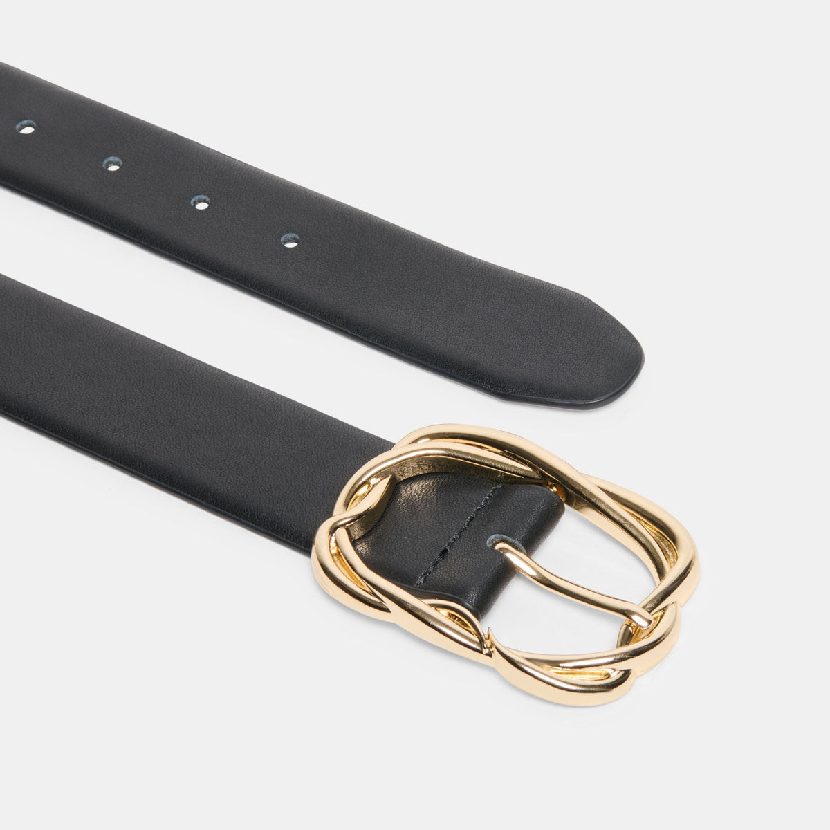 Braided Black Gold Buckle Belt | Dolce Vita