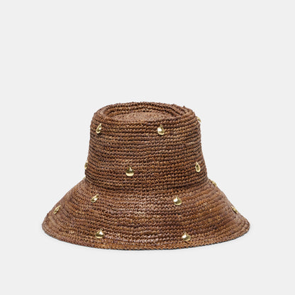 STRAW CLOCHE WITH CHARMS BROWN
 – Dolce Vita | Dolce Vita