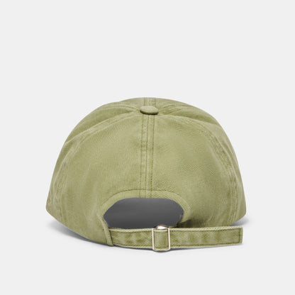 Distressed Olive Baseball Cap with Embroidery | Dolce Vita